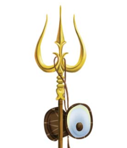 Trident and Damru of Shiva