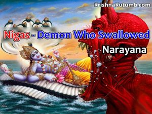 nigas - demon who swallowed narayana - krishna kutumb
