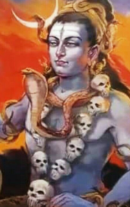 Shiva with Skull Necklace