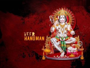 Hanuman Ji Images hd - Veer Hanuman with red and black background - Krishna Kutumb